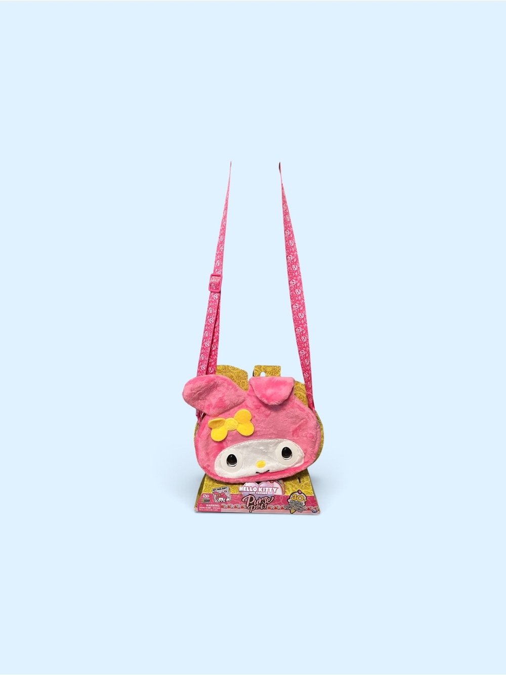 Sanrio My Melody Pink and Yellow Plush Crossbody Bag